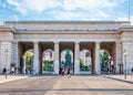 Front view with Outer Castle Gate (ÃâuÃÅ¸eres Burgtor), the entrance to Hofburg palace and Heldenplatz Royalty Free Stock Photo